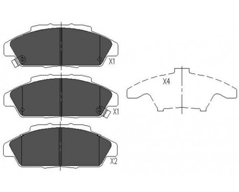 Brake Pad Set, disc brake KBP-2025 Kavo parts