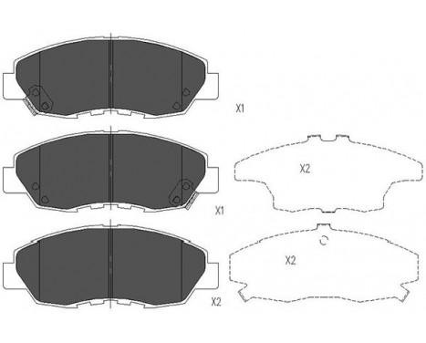 Brake Pad Set, disc brake KBP-2026 Kavo parts