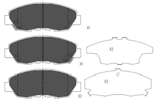 Brake Pad Set, disc brake KBP-2026 Kavo parts