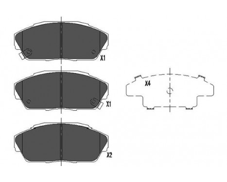 Brake Pad Set, disc brake KBP-2027 Kavo parts