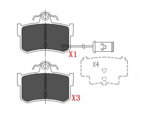 Brake Pad Set, disc brake KBP-2028 Kavo parts