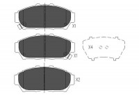 Brake Pad Set, disc brake KBP-2030 Kavo parts