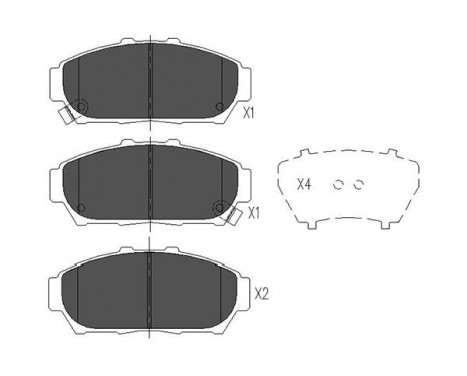 Brake Pad Set, disc brake KBP-2030 Kavo parts