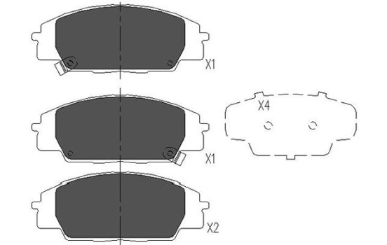 Brake Pad Set, disc brake KBP-2031 Kavo parts