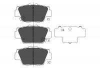 Brake Pad Set, disc brake KBP-2032 Kavo parts