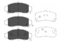 Brake Pad Set, disc brake KBP-2033 Kavo parts