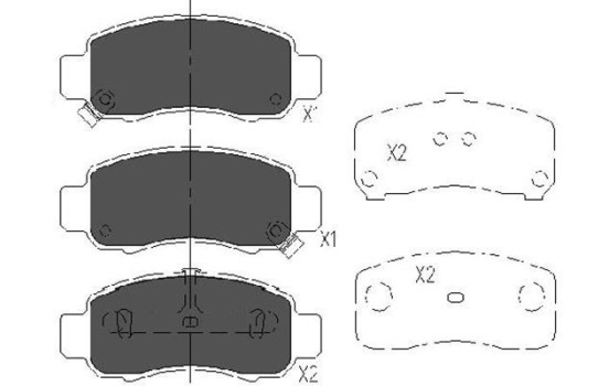 Brake Pad Set, disc brake KBP-2033 Kavo parts, Image 2