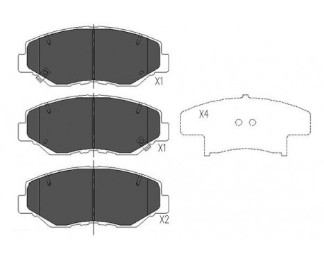 Brake Pad Set, disc brake KBP-2034 Kavo parts