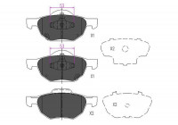 Brake Pad Set, disc brake KBP-2036 Kavo parts