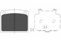 Brake Pad Set, disc brake KBP-2038 Kavo parts