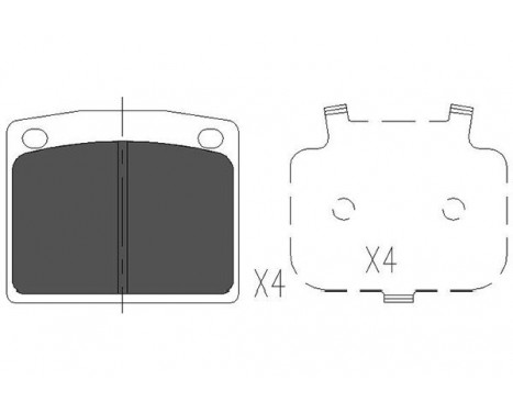 Brake Pad Set, disc brake KBP-2038 Kavo parts