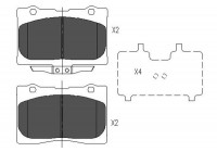 Brake Pad Set, disc brake KBP-2039 Kavo parts