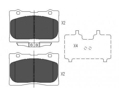 Brake Pad Set, disc brake KBP-2039 Kavo parts, Image 2