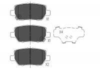 Brake Pad Set, disc brake KBP-2040 Kavo parts
