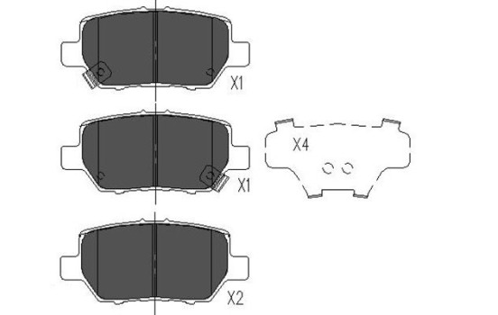 Brake Pad Set, disc brake KBP-2040 Kavo parts