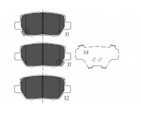 Brake Pad Set, disc brake KBP-2040 Kavo parts, Image 2