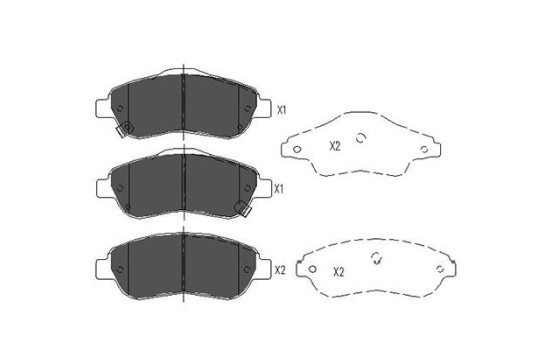 Brake Pad Set, disc brake KBP-2041 Kavo parts