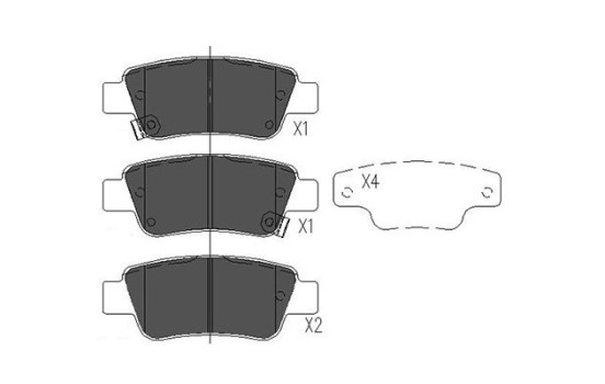 Brake Pad Set, disc brake KBP-2042 Kavo parts