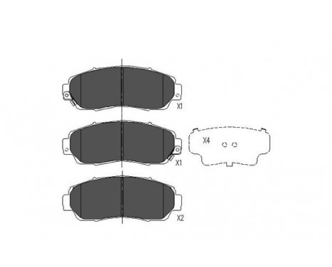 Brake Pad Set, disc brake KBP-2046 Kavo parts