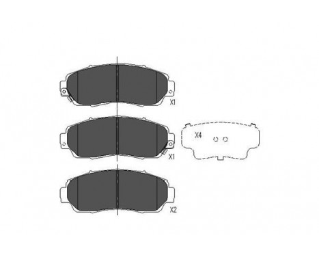 Brake Pad Set, disc brake KBP-2046 Kavo parts, Image 2