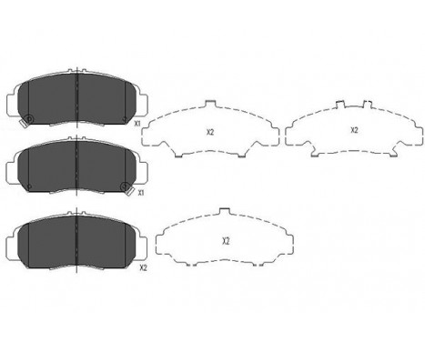 Brake Pad Set, disc brake KBP-2047 Kavo parts