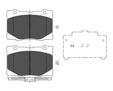 Brake Pad Set, disc brake KBP-2048 Kavo parts