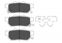 Brake Pad Set, disc brake KBP-2049 Kavo parts