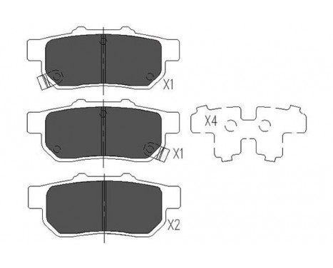 Brake Pad Set, disc brake KBP-2049 Kavo parts