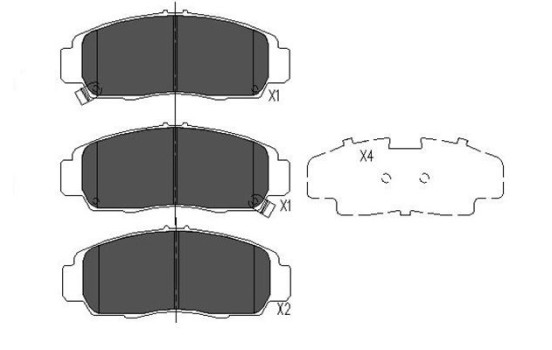 Brake Pad Set, disc brake KBP-2052 Kavo parts