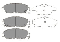 Brake Pad Set, disc brake KBP-2053 Kavo parts