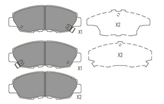 Brake Pad Set, disc brake KBP-2053 Kavo parts