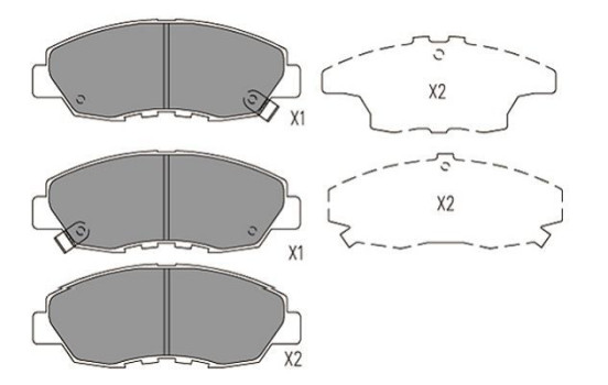 Brake Pad Set, disc brake KBP-2053 Kavo parts, Image 2