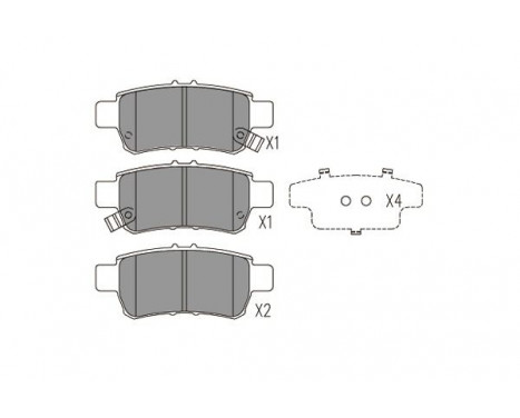 Brake Pad Set, disc brake KBP-2057 Kavo parts