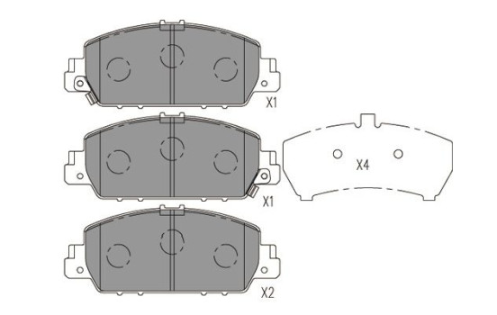 Brake Pad Set, disc brake KBP-2058 Kavo parts