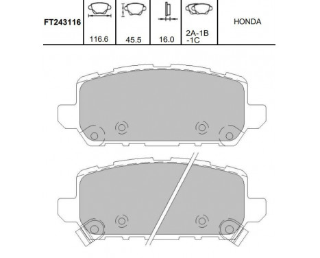 Brake Pad Set, disc brake KBP-2065 Kavo parts