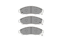 Brake Pad Set, disc brake KBP-2071 Kavo parts