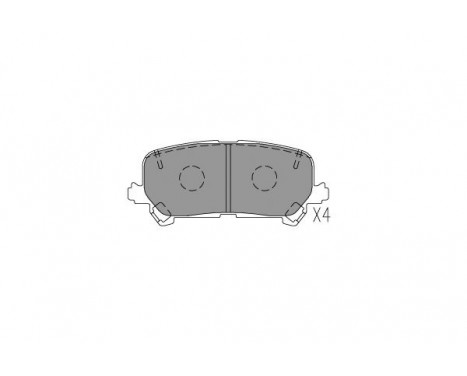Brake Pad Set, disc brake KBP-2072 Kavo parts