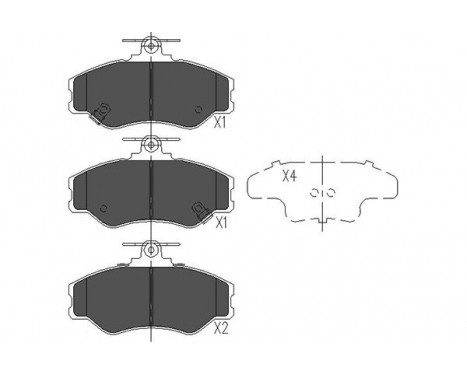 Brake Pad Set, disc brake KBP-3002 Kavo parts