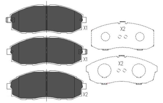 Brake Pad Set, disc brake KBP-3003 Kavo parts