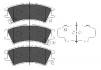 Brake Pad Set, disc brake KBP-3004 Kavo parts