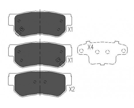 Brake Pad Set, disc brake KBP-3005 Kavo parts