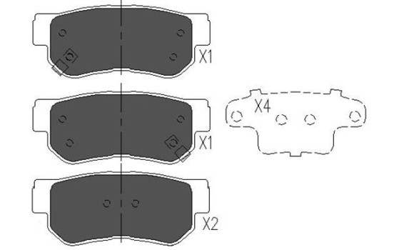 Brake Pad Set, disc brake KBP-3005 Kavo parts