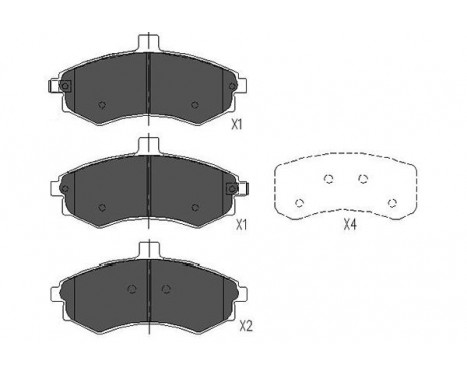 Brake Pad Set, disc brake KBP-3006 Kavo parts