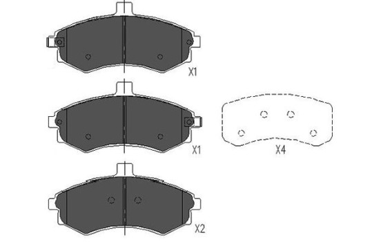 Brake Pad Set, disc brake KBP-3006 Kavo parts