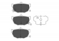 Brake Pad Set, disc brake KBP-3007 Kavo parts