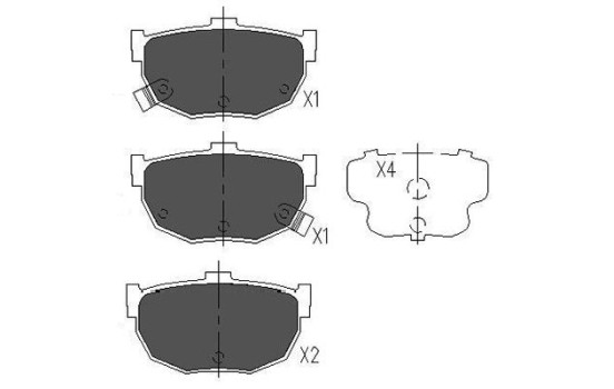 Brake Pad Set, disc brake KBP-3007 Kavo parts