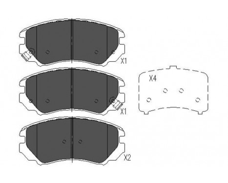 Brake Pad Set, disc brake KBP-3008 Kavo parts