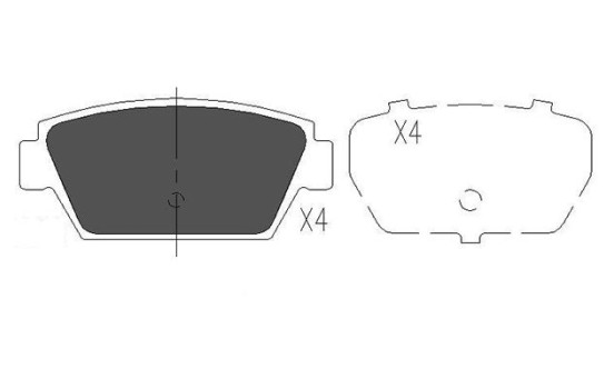 Brake Pad Set, disc brake KBP-3010 Kavo parts