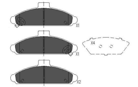 Brake Pad Set, disc brake KBP-3011 Kavo parts, Image 2
