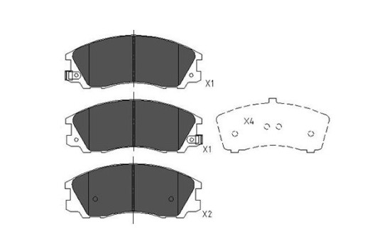 Brake Pad Set, disc brake KBP-3016 Kavo parts